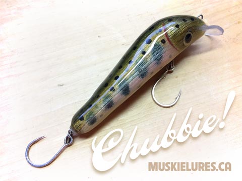 Custom Hand Painted Cedar Musky Lure
